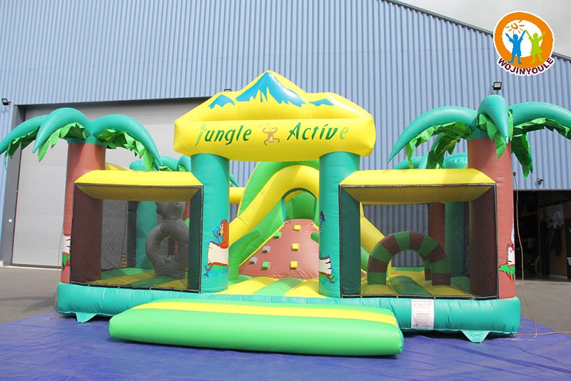 WB409 Jungle Active Inflatable Dry Combo Bouncy Castle Slide