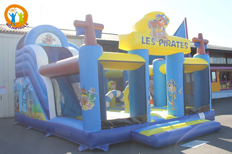 WB498 Pirate Inflatable Dry Combo Bouncer Castle Slide