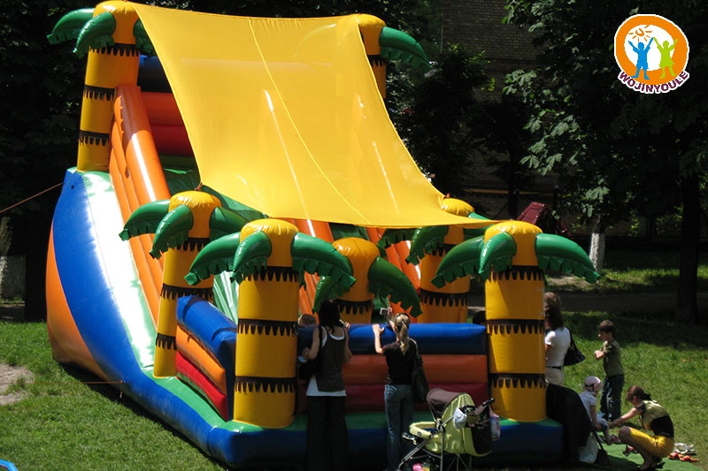 DS184 Palm Trees 16ft Tall Inflatable Dry Slide
