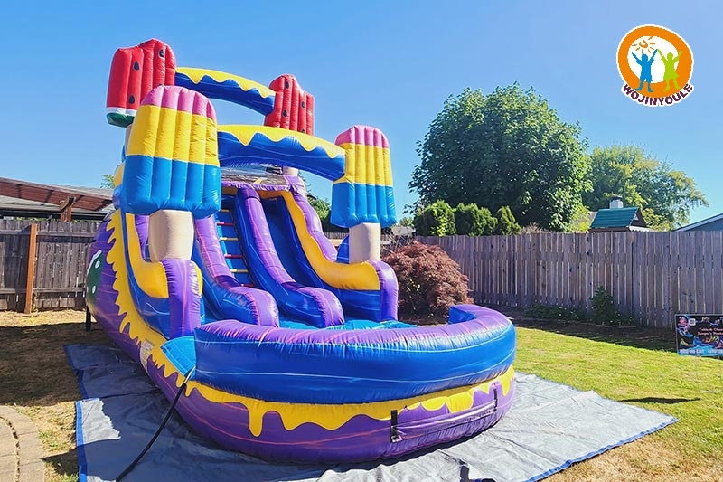 WW031 Ice Cream 15ft Tall Inflatable Water Slide