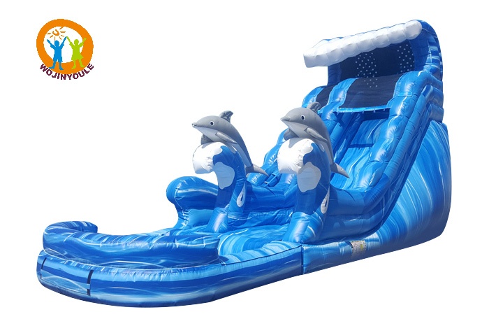 WW050 18ft Tall Dolphin Splash Inflatable Water Slide Pool Set