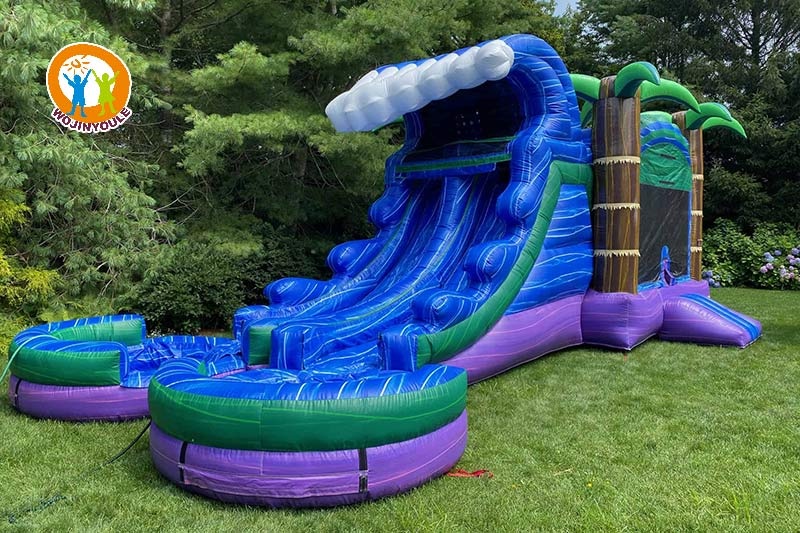 WB517 Tropical Inflatable Wet Combo Bouncer Slide 2 Pool