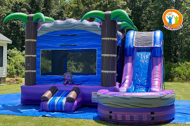 WB518 5in1 Purple Crush Inflatable Wet Combo Bouncer Slide