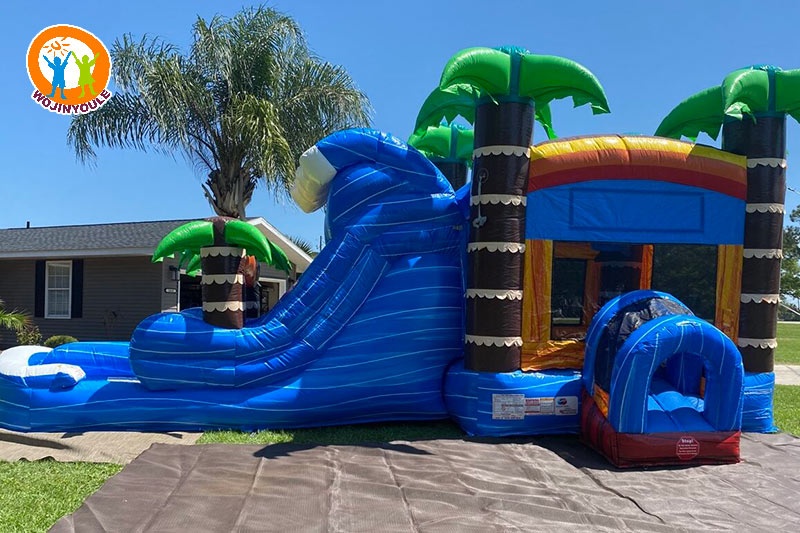 WB520 Tropical Wave Inflatable Wet Combo Bouncer Slide