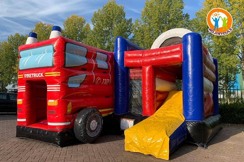 WB528 Multiplay Firetruck Inflatable Bouncy Castle with Slide