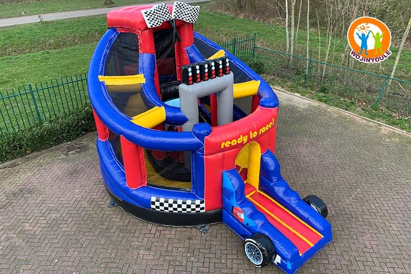 WB532 Race Car Inflatable Bouncer Combo Jumping Slide