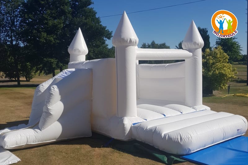 WJ166 White Wedding Bounce House Inflatable Slide Castle