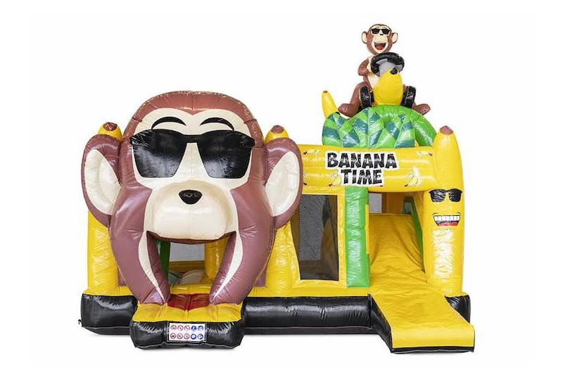 MC034 Banana Monkey Multiplay Inflatable Bouncy Castle Slide
