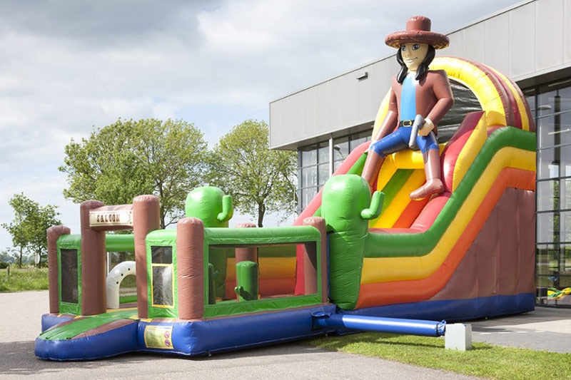 MC057 Multiplay Cowboy Inflatable Slide Jumping Castle
