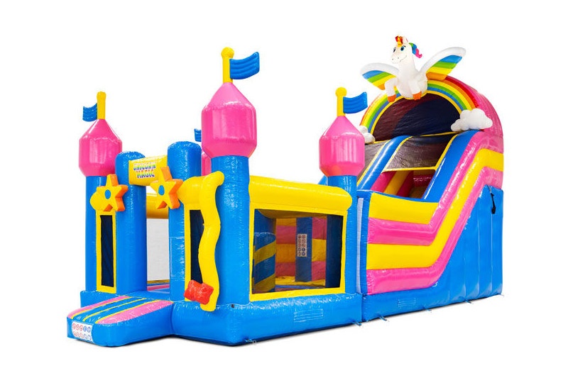 MC068 Multiplay Unicorn Inflatable Slide Jumping Castle