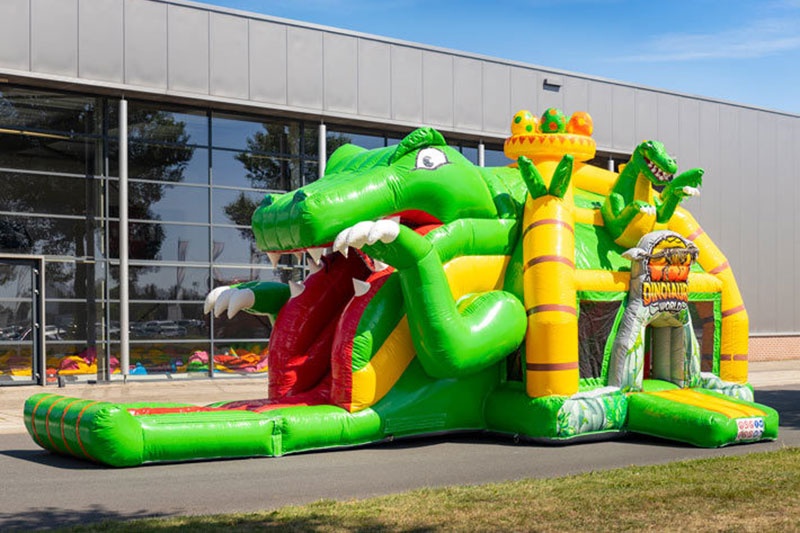 MC070 Multiplay Dino Bouncy Castle Slide Inflatable Combo Slide Pool
