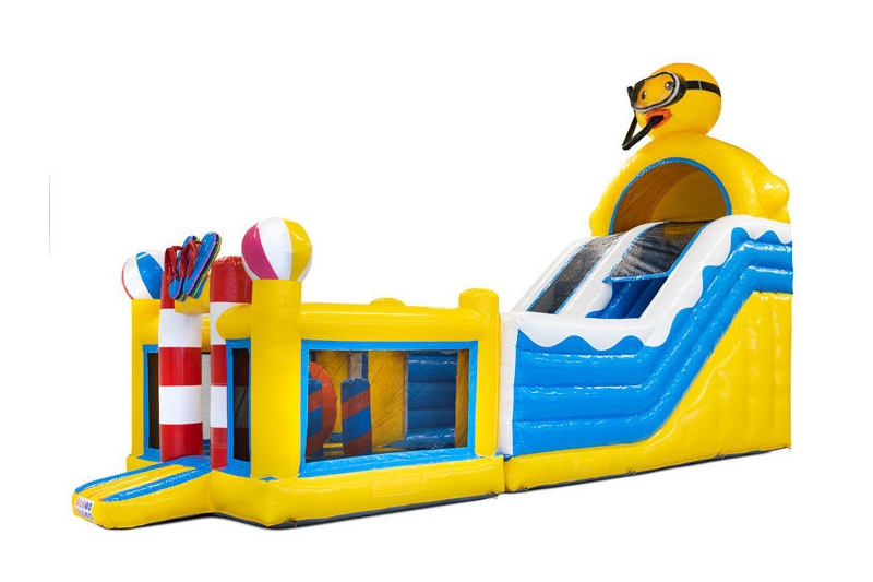 MC094 Multiplay Rubber Duck Slide Inflatable Bouncy Castle