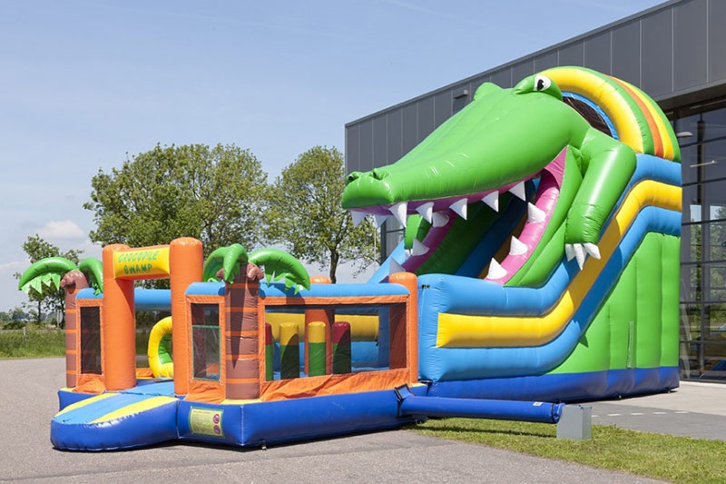 MC072 Multiplay Crocodile Slide Inflatable Bouncy Castle