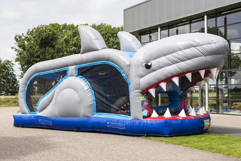MC170 Mini Run Shark Castle Inflatable Bouncer Obstacle