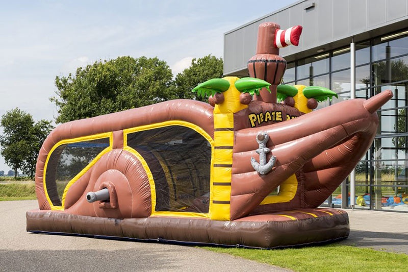 MC147 Mini Run Pirate Castle Inflatable Bouncer Obstacle