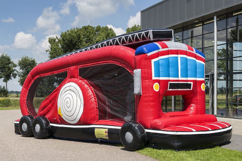 MC103 Mini Run Firefighter Castle Inflatable Bouncer Obstacle