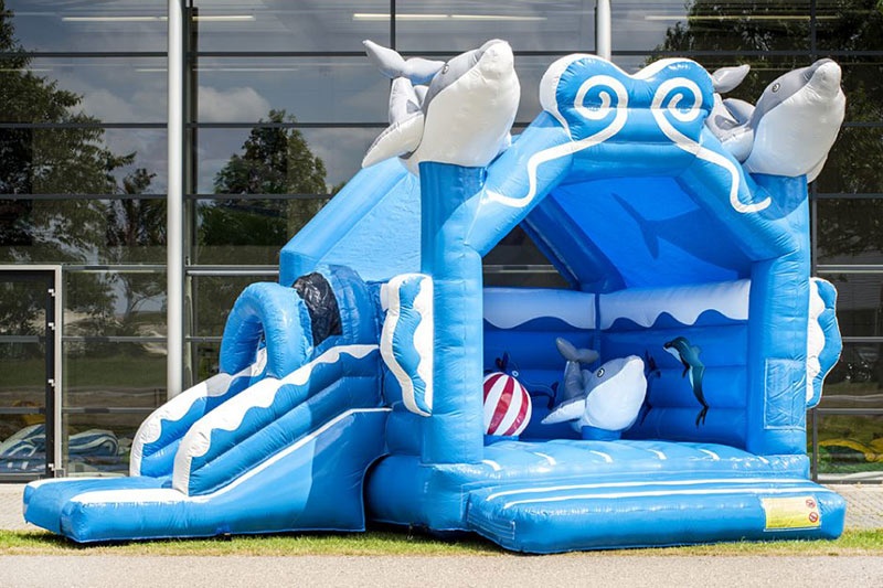 MC079 Multifun Dolphin Bouncy Castle Inflatable Bouncer Slide