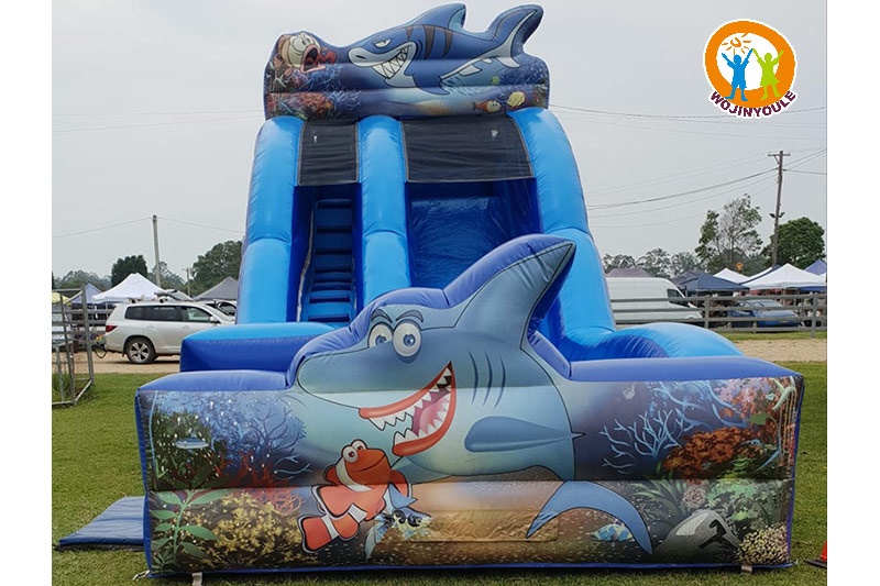 DS241 20ft Tall Shark Inflatable Dry Slide