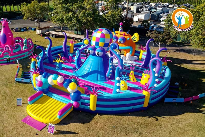 TP045 Commercial Outdoor Octopus World Inflatable Theme Park