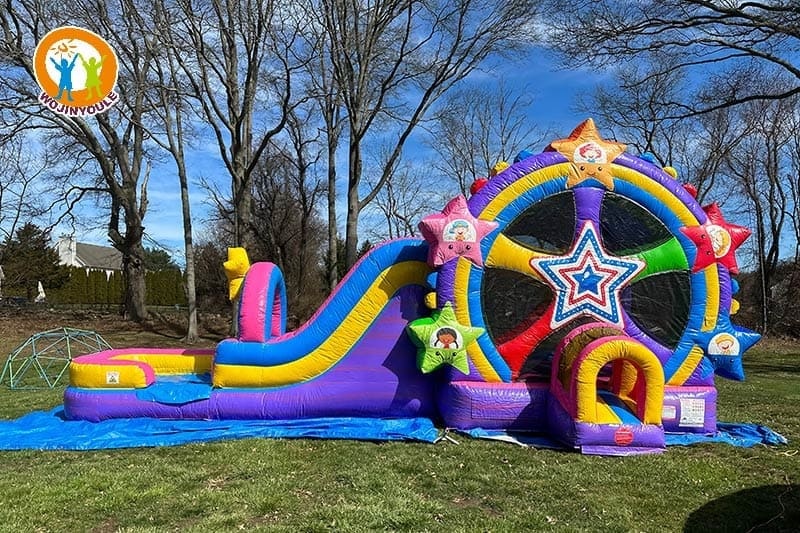 WB544 Colorful Ferris Wheel Combo Inflatable Bouncer Castle Slide