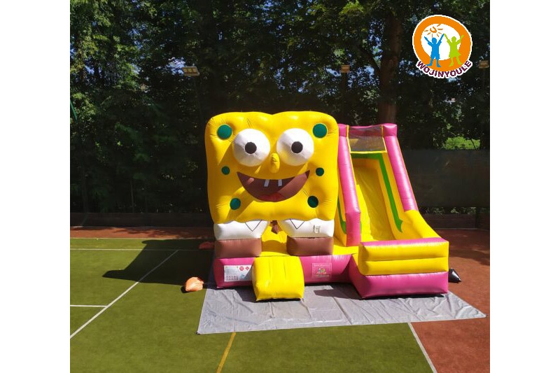 WB543 Spongebob Combo Inflatable Bouncer Castle Slide