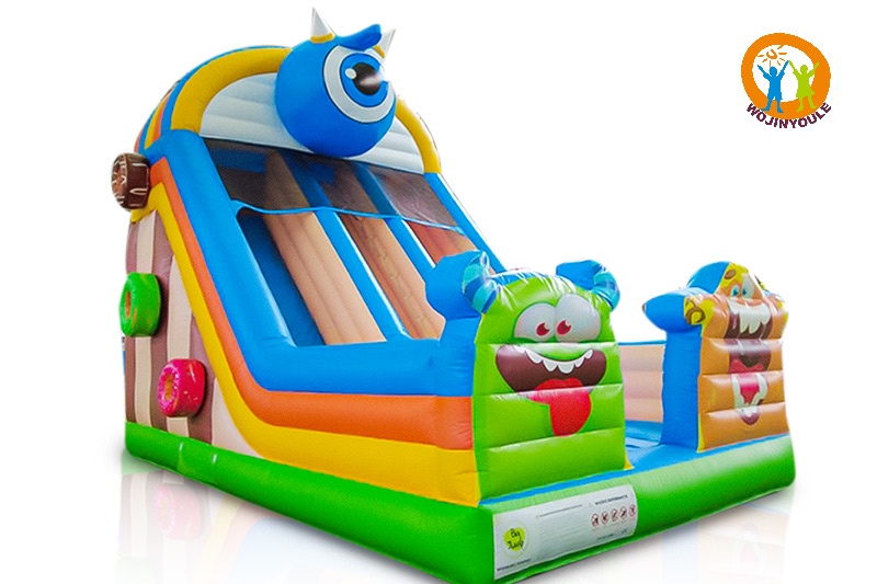 DS247 Monster  Theme 18ft Tall Inflatable Dry Slide