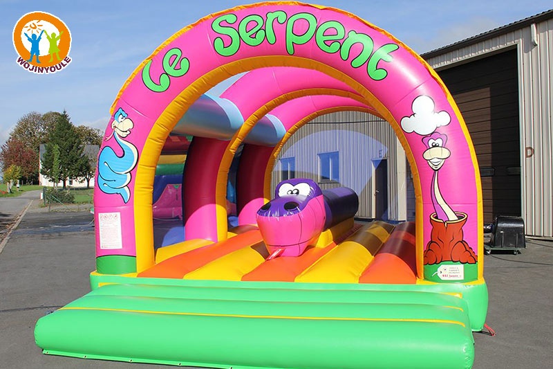 WB568 3 Arches Snake Infatable Jumping Castle with Roof