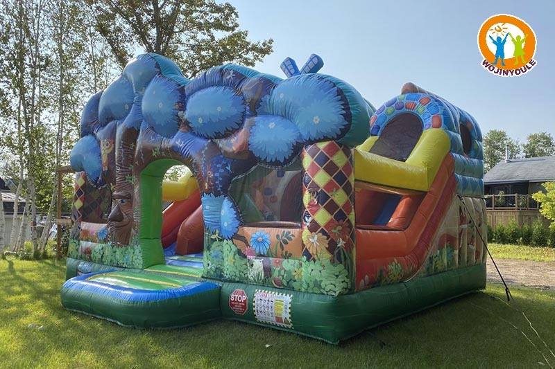 WB549 Magic Forest Infatable Combo Bouncy Castle Slide