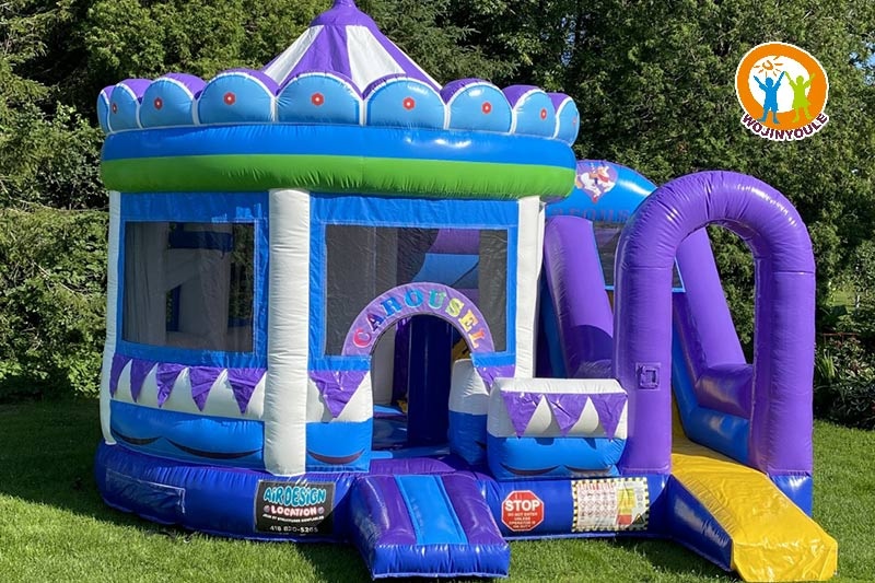WB571 Caroussel Infatable Combo Bouncy Castle Slide