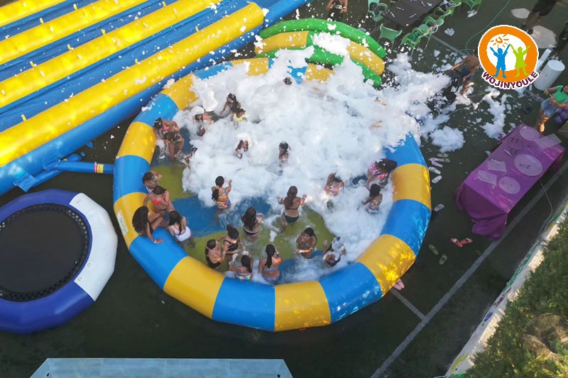 WP070 Commercial Yellow Blue Inflatable Water Pool Wholesales