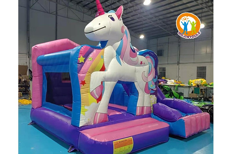 WB664 Unicorn Inflatable Combo Bouncer Slide Playground