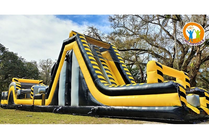 OC087 70ft Long Toxic Two Lane Inflatable Obstacle Course