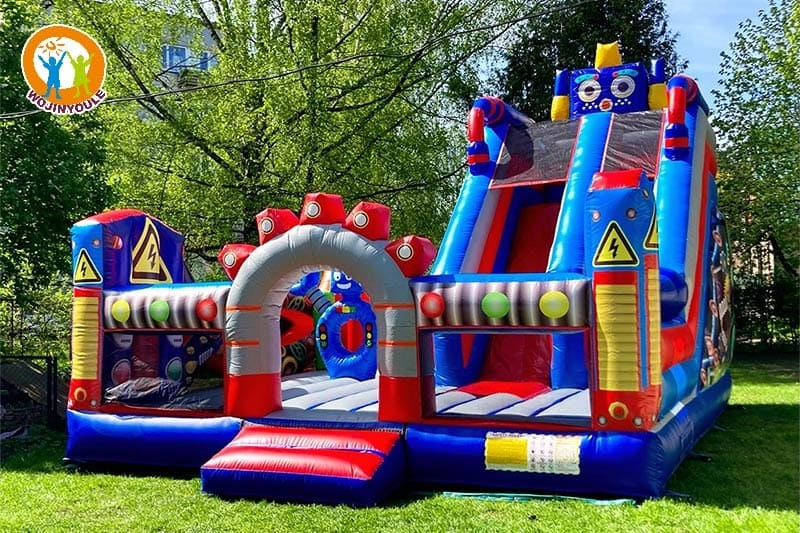 WB741 Robot Inflatable Combo Jumping Castle Bouncer Slide