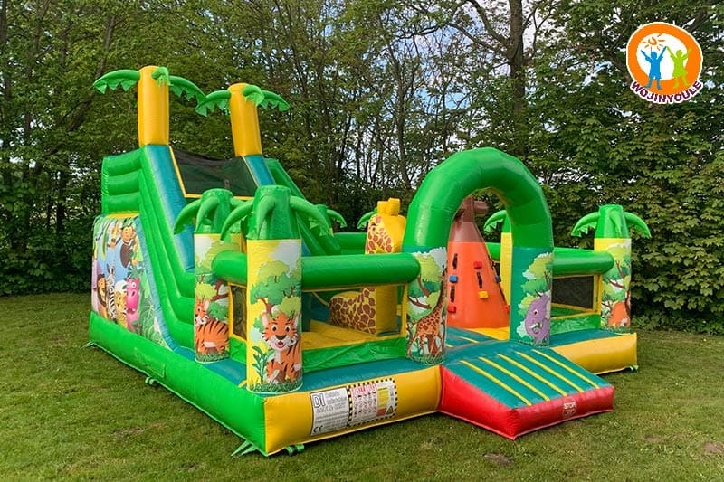 WB742 Jungle Inflatable Combo Jumping Castle Bouncer Slide