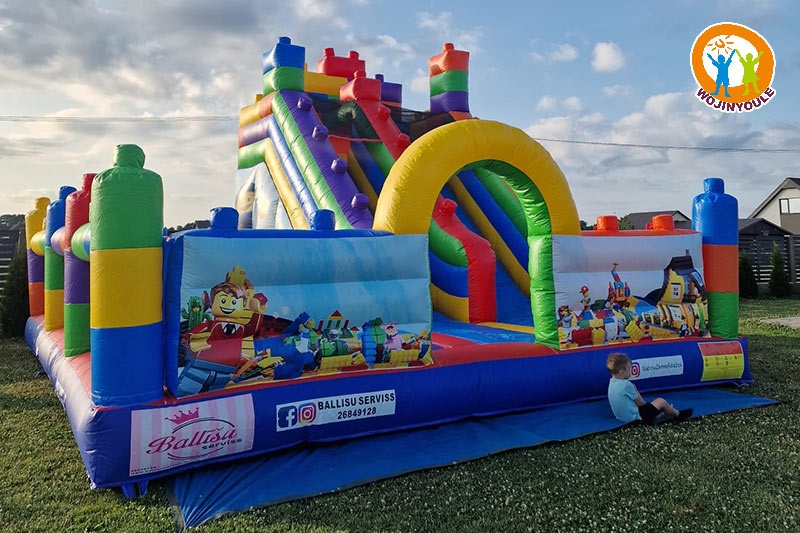 WB743 Lego Inflatable Combo Jumping Castle Bouncer Slide
