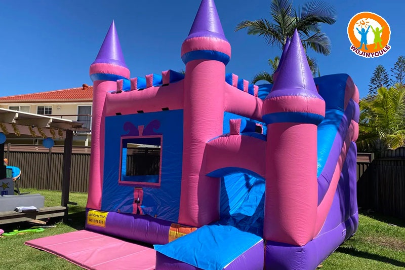 WB750 Pink Blue Inflatable Combo Jumping Castle Bouncer Slide