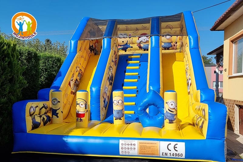 DS296 19ft Tall Minions Dual Lane Inflatable Dry Slide