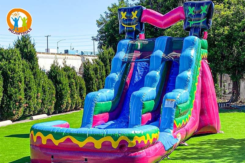 WW169 15ft Tall Level Up Inflatable Water Slide with Pool