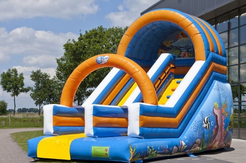MC163 New Oceanworld Inflatable Dry Slide Bouncer Slide
