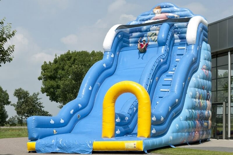 MC164 Large inflatable Seaworld Wave Slide Bouncer Dry Slide