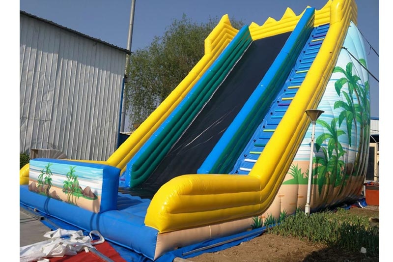 DS004 New 38ft Tall Rush Ground Inflatable Dry Slide