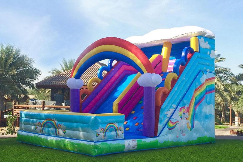 DS061 23FT Rainbow Slide Inflatable Dry Slide