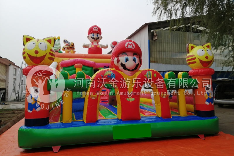 WJ012 Super Mario Park Fun City Inflatable Bouncy Castle Slide