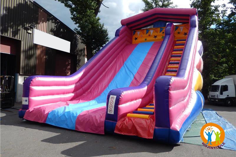 DS117 28ft Mini Toboggan Pink Purple Inflatable Dry Slide