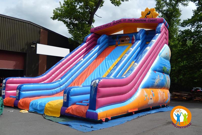 DS118 28ft Mini Toboggan Beach Party Inflatable Dry Slide