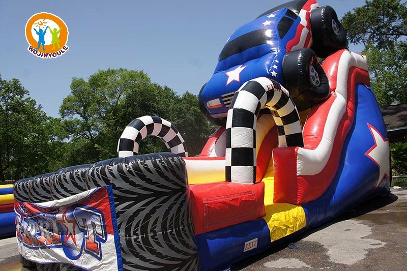 DS139 18ft Patriot Monster Truck Inflatable Dry Slide