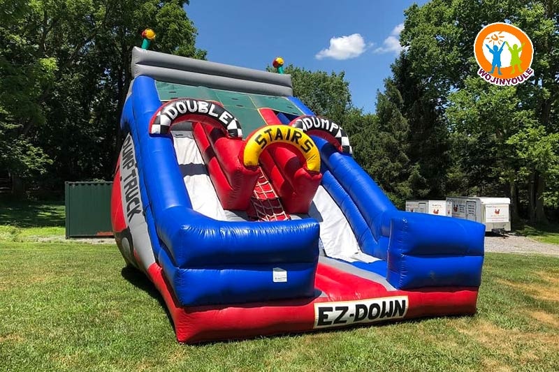 DS209 Dump Truck Double Lane 20ft Inflatable Dry Slide
