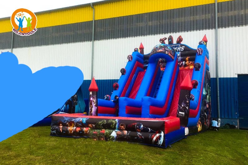 DS215 20ft Avengers Double Lane Inflatable Dry Slide