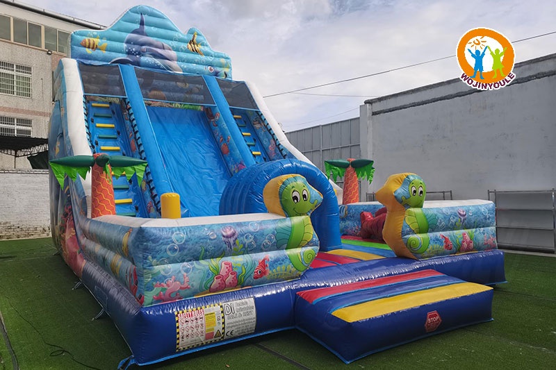 DS219 Underwater World Bouncer Dual Lane Inflatable Dry Slide