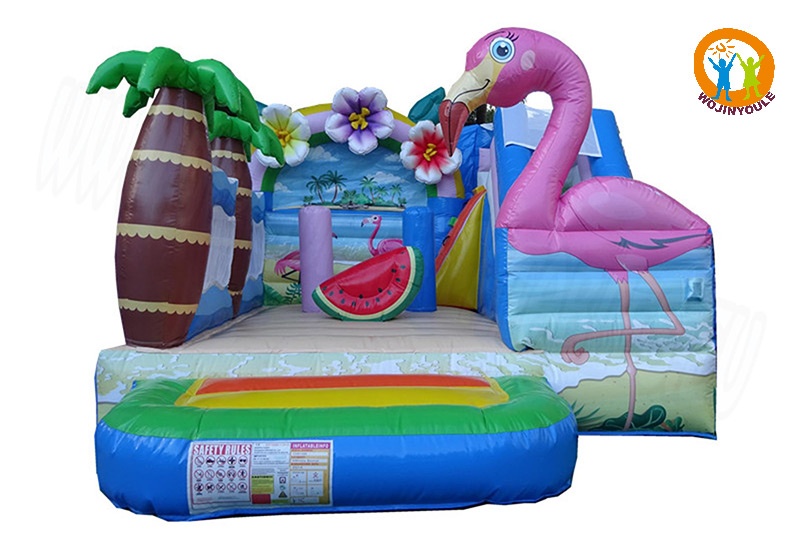 WB666 Flamingo Inflatable Combo Bouncer Slideinflatable bouncers
